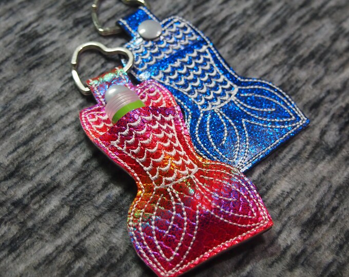 Mermaid Lip Balm Holder Lip Balm Keychain Chap Stick Case Etsy