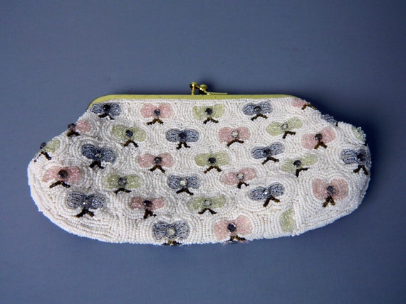 Vintage 1950's Jolles Original Beaded Clutch Hand… - image 1