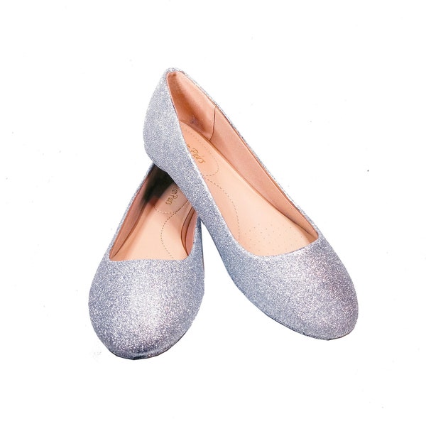 Silver Glitter Shoes Etsy