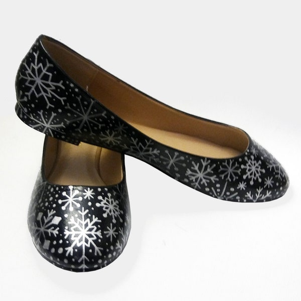Hand Painted Flats Etsy