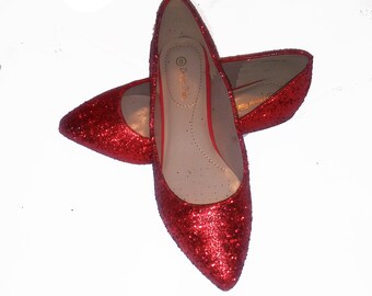 ladies red sparkly shoes