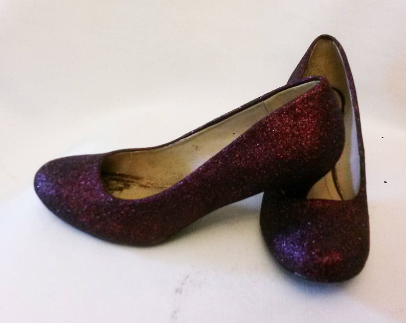 Glitter Heels / Wine Glitter Heels / Wedding Shoes / Sparkle Etsy