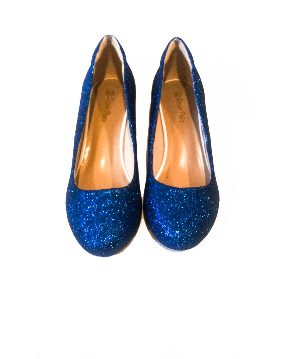 Glitter Heels / Royal Blue Glitter Heels / Wedding Shoes / | Etsy