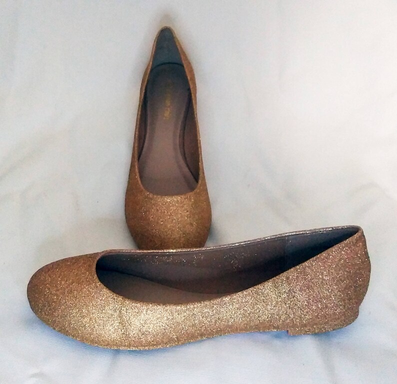 wedding rose gold flats