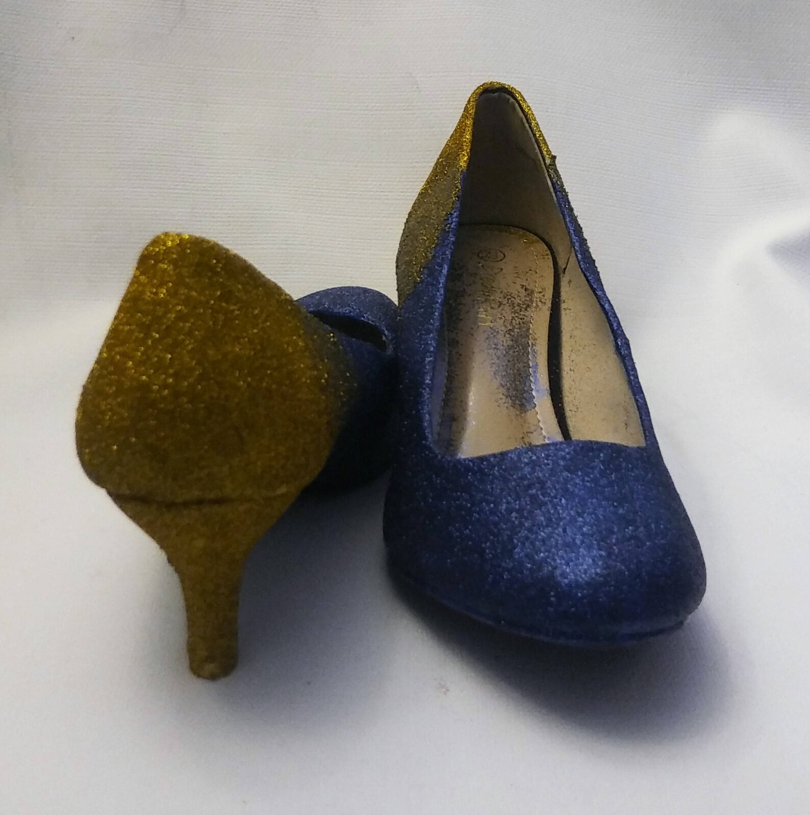 navy blue glitter shoes