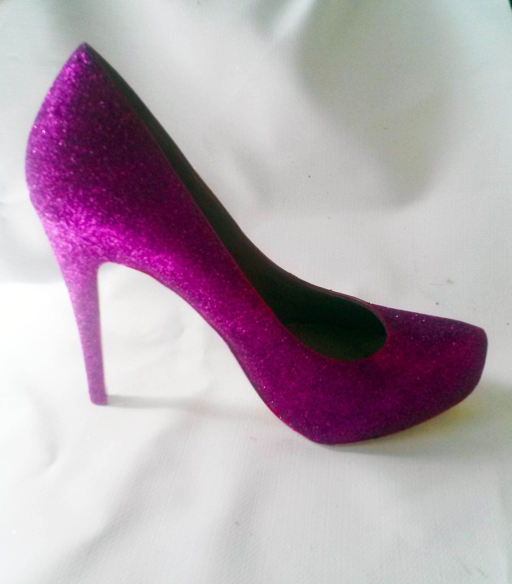 Eerbetoon Maladroit erotisch Glitter Heels / Fuchsia Glitter Heels / Wedding Shoes / - Etsy Norway