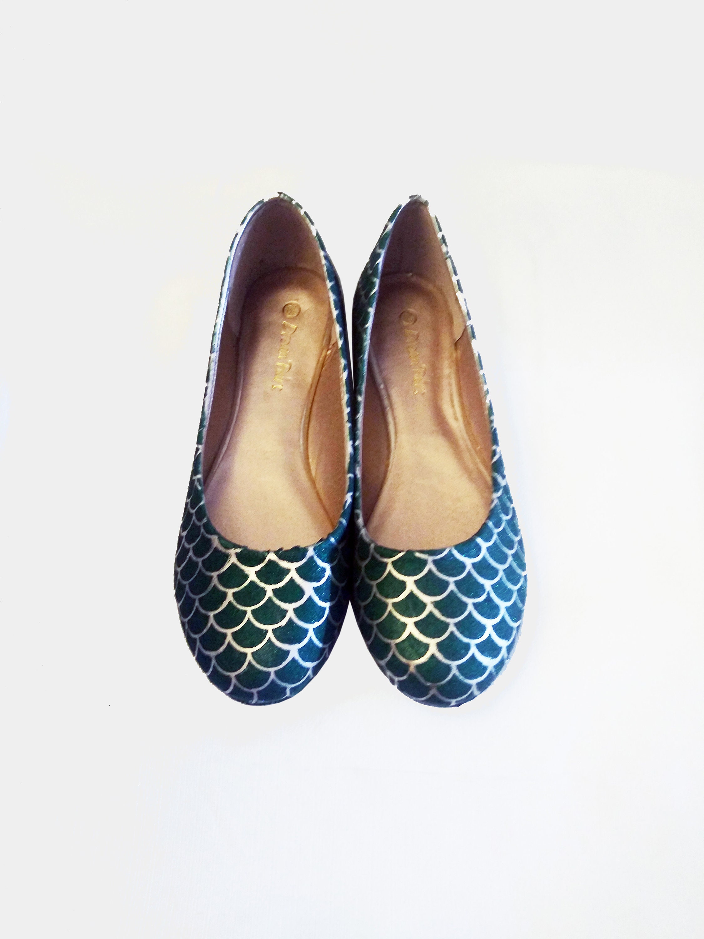 green sparkle flats