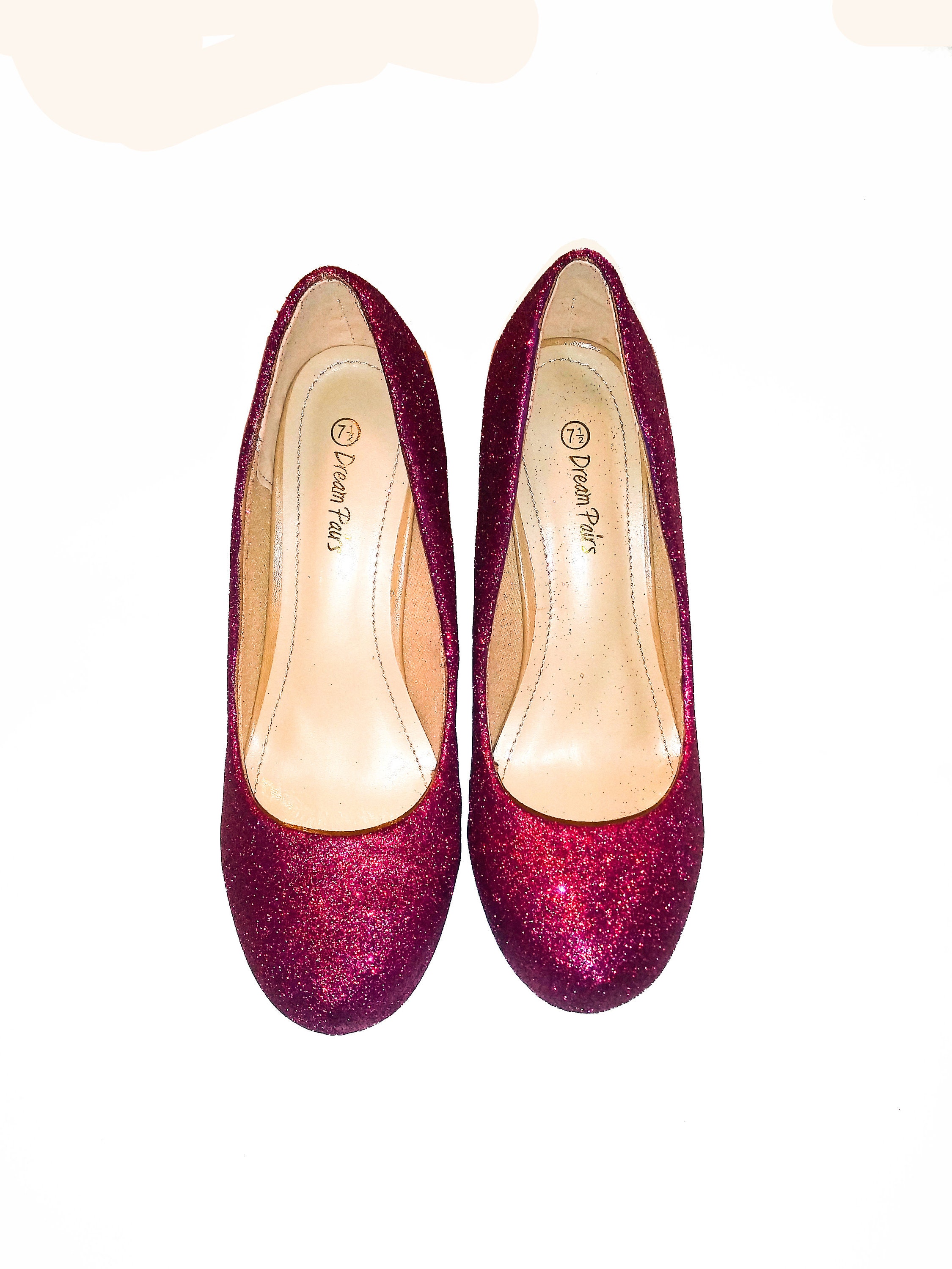 burgundy glitter trainers