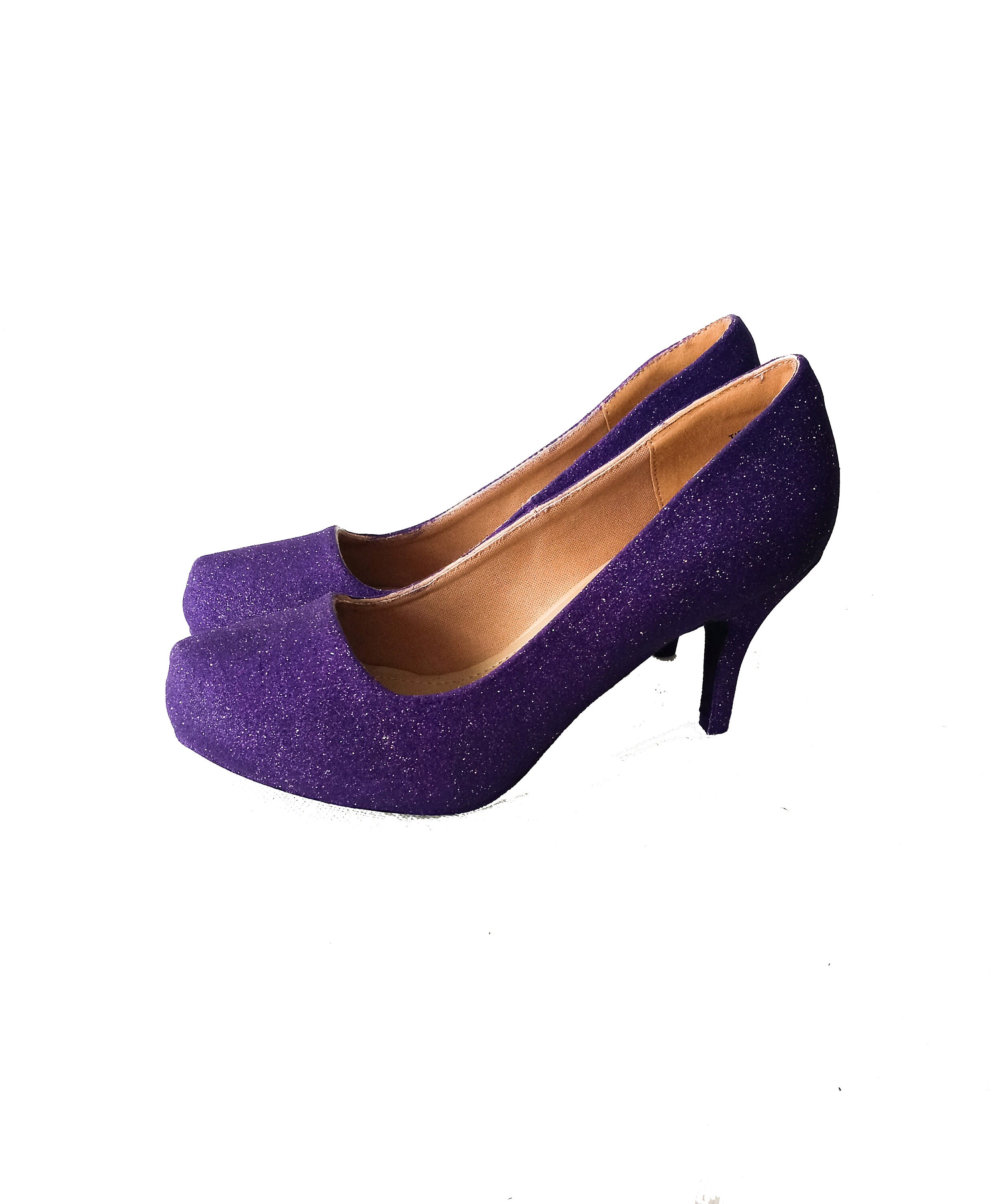 sparkle purple heels