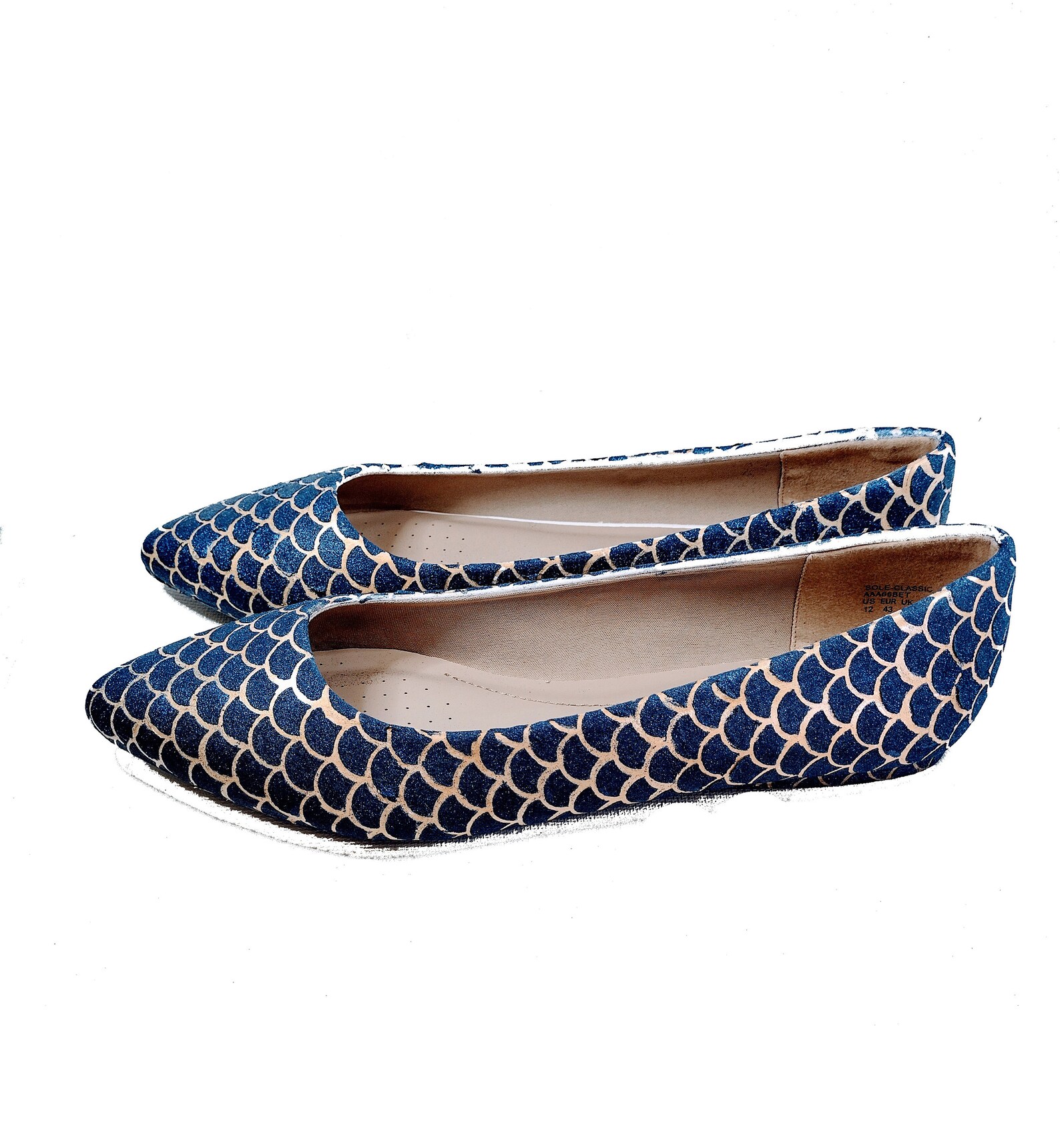 Glitter Flats / Blue Glitter Flats / Wedding Shoes / Sparkle Etsy