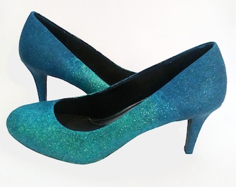 turquoise high heels