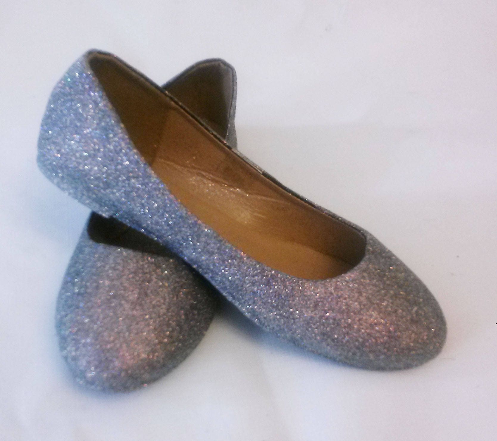 black glitter flats