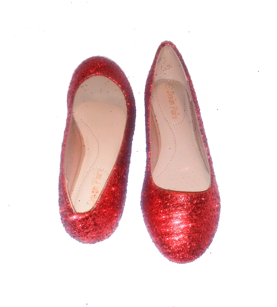 glitter red flats