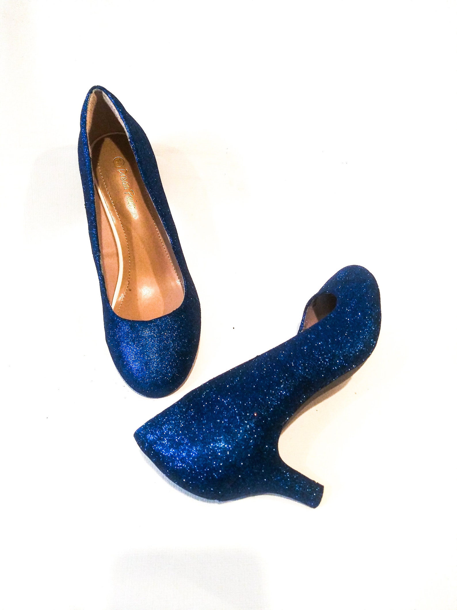 sparkly royal blue heels