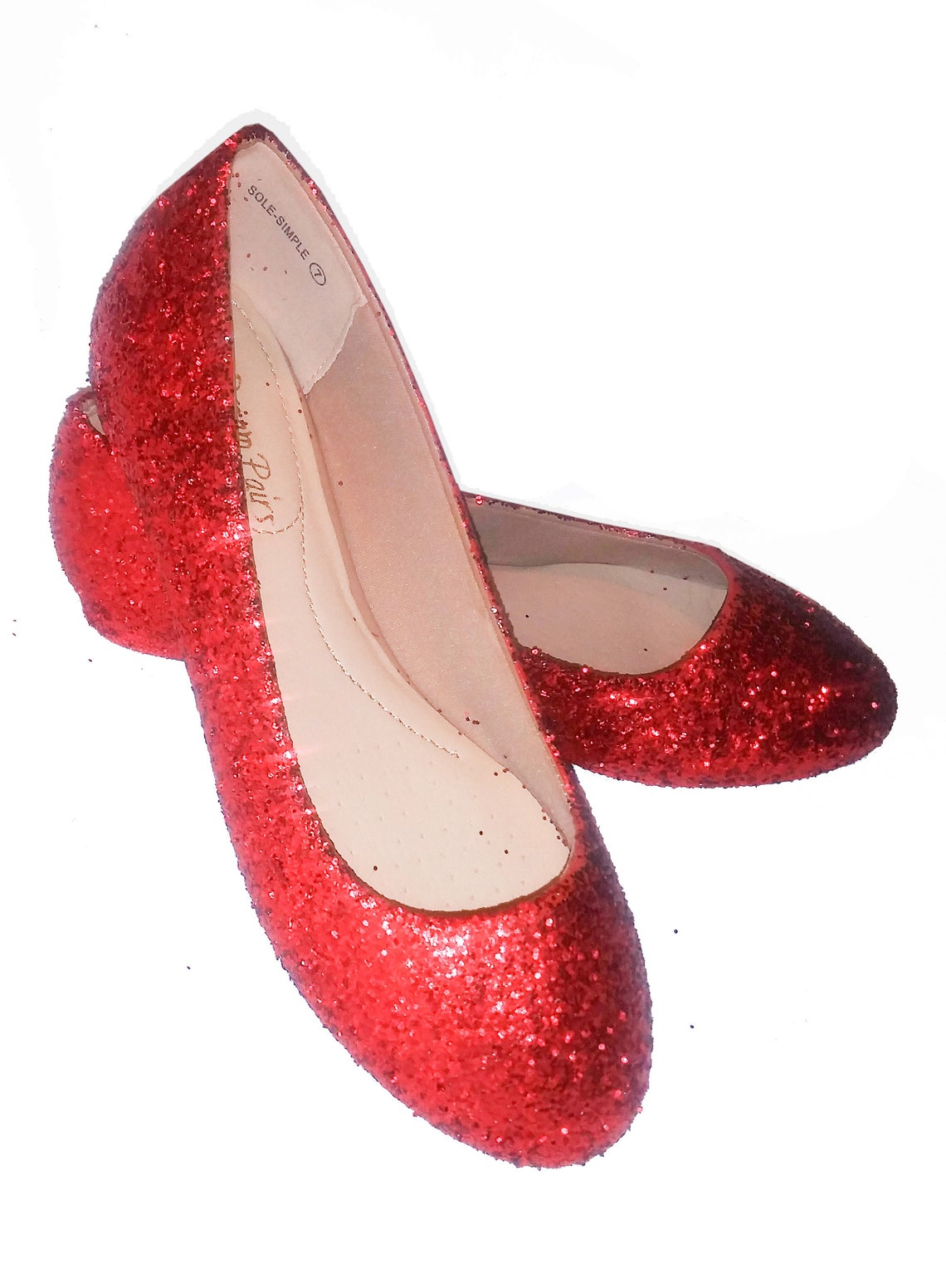 sparkle red flats