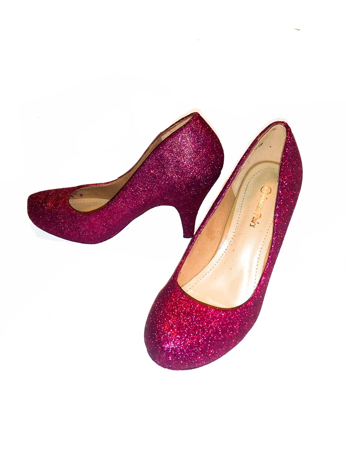 Glitter Heels / Burgundy Glitter Heels / Wedding Shoes / Etsy