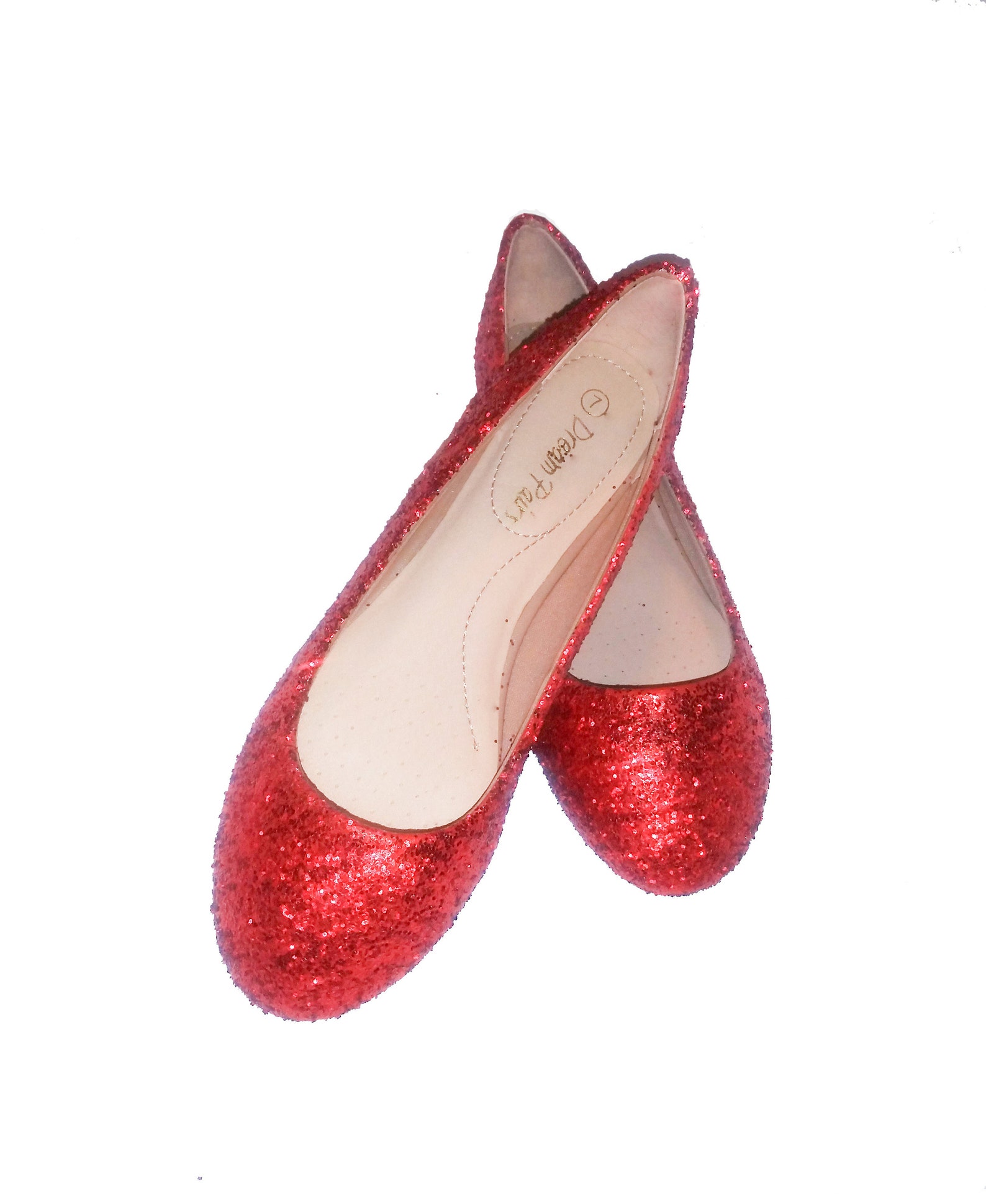 sparkle red flats