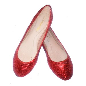 sparkle red flats