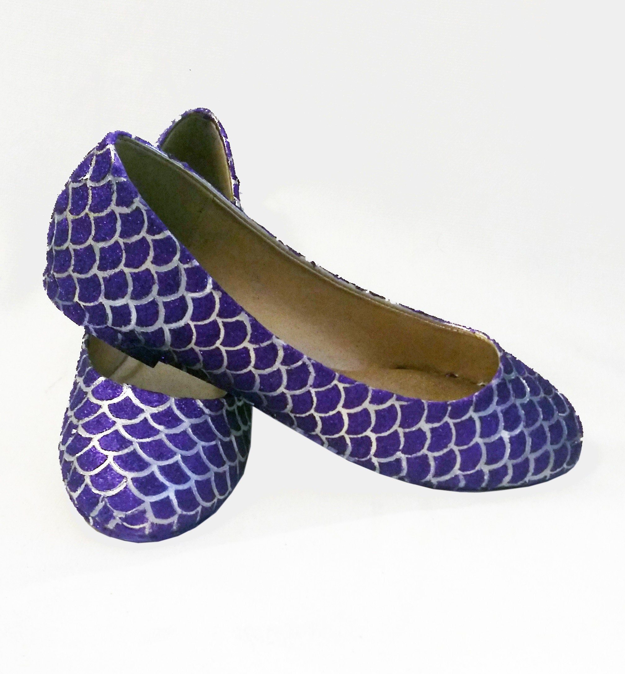 purple sparkly flats