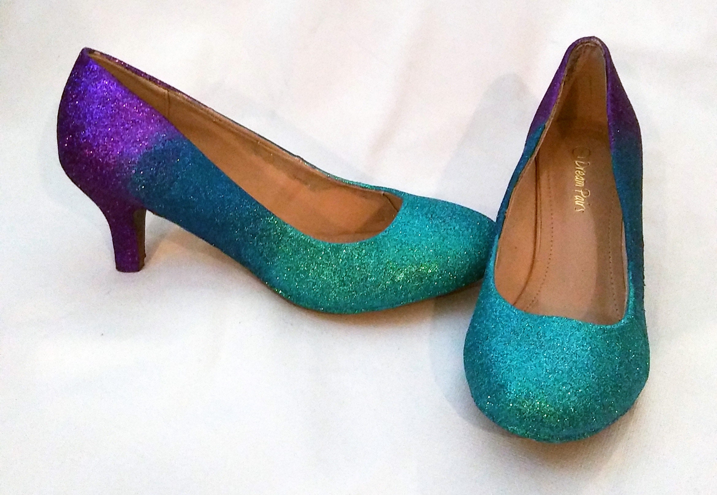 Ombre Glitter Heels / Purple Glitter Heels / Wedding Shoes / - Etsy Canada