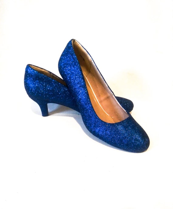 blue glitter shoes for wedding