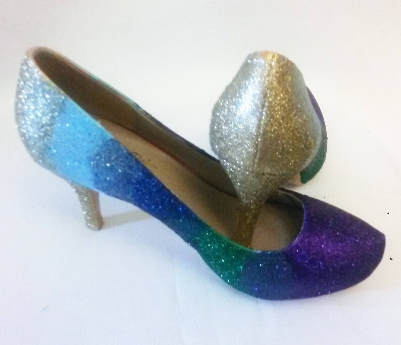Glitter Heels / Ombre Glitter Heels / Wedding Shoes / Sparkle Etsy