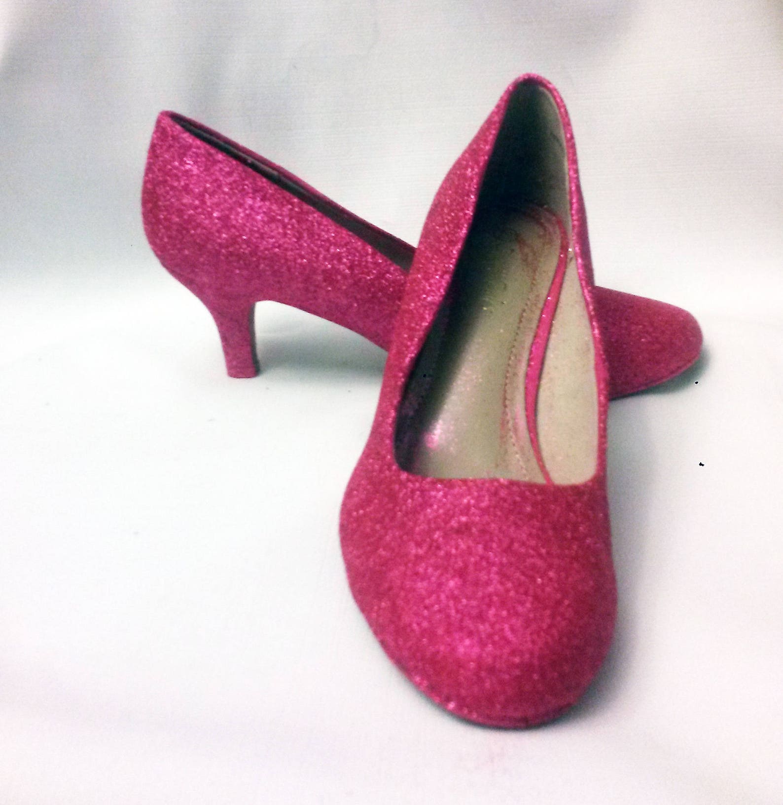 Glitter Heels / Pink Glitter Heels / Wedding Shoes / Sparkle | Etsy