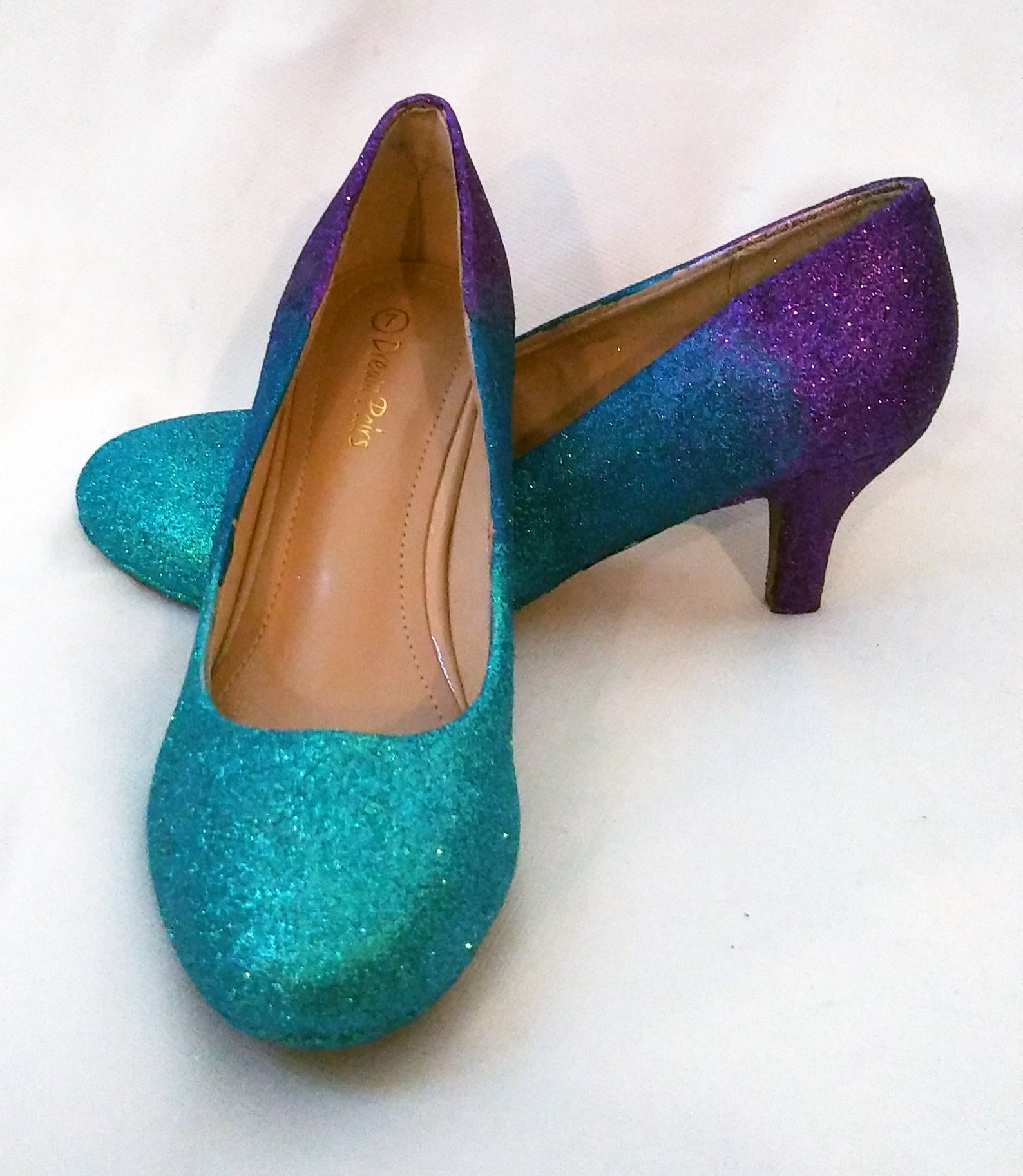 Ombre Glitter Heels / Purple Glitter Heels / Wedding Shoes / - Etsy