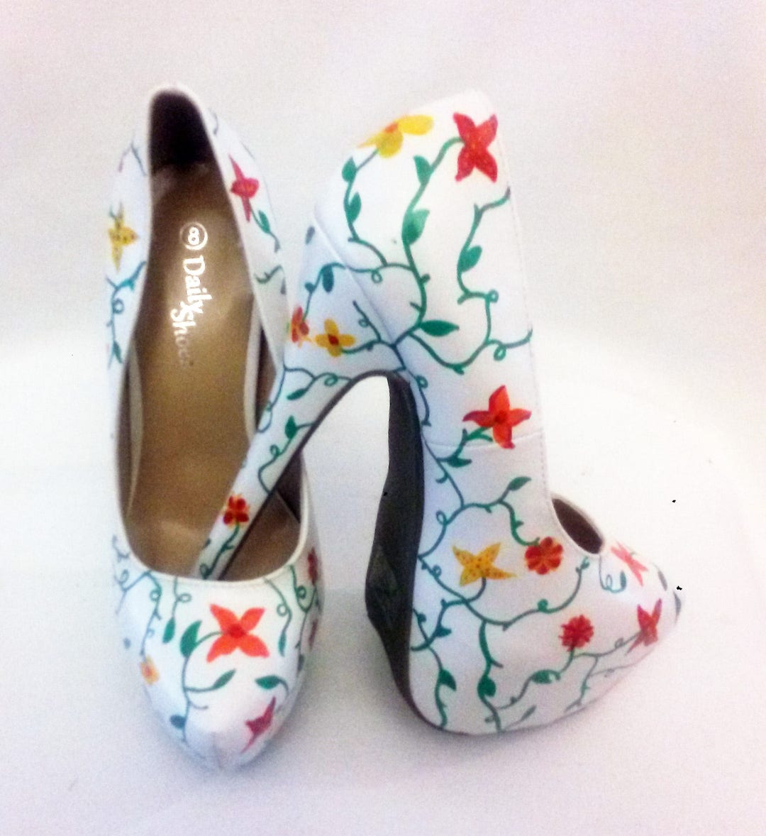 Flower Heels / Hand Painted Flower Shoes / Hand Painted Heels / Autumn