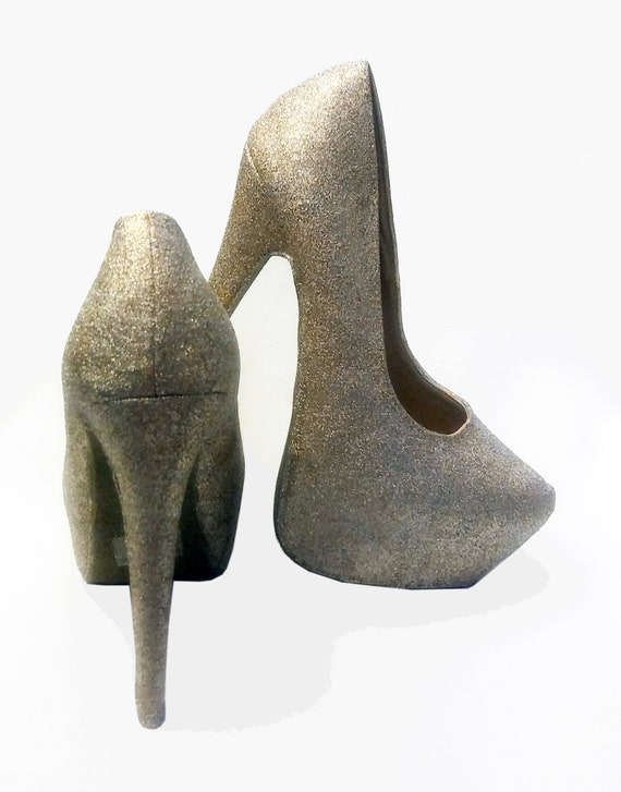 Buy Now Women Gold Embellished Platform Heels – Inc5 Shoes