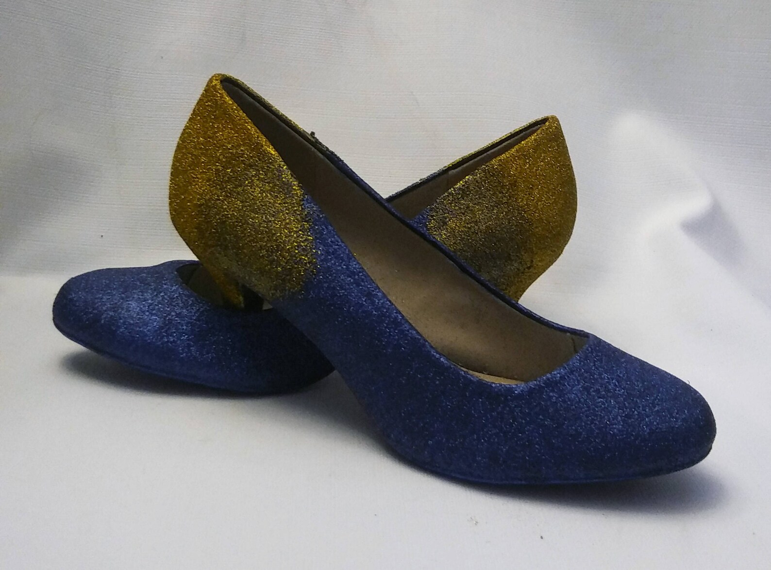 navy sparkly shoes