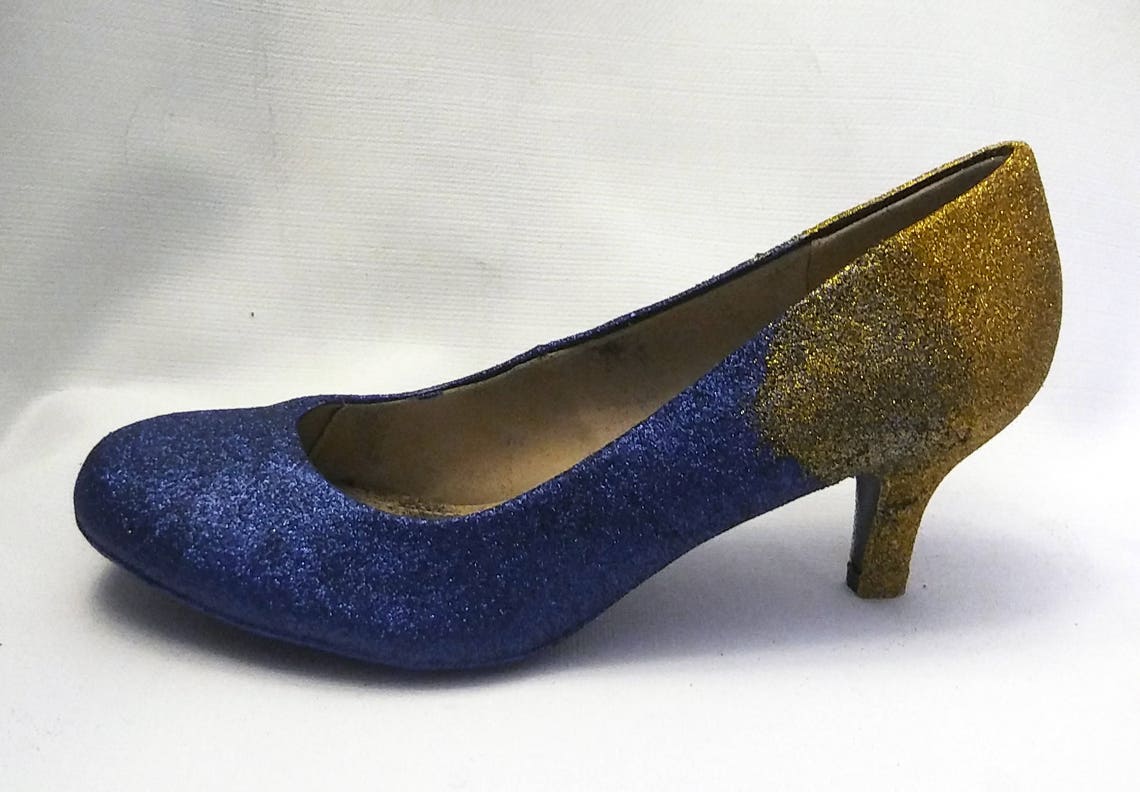 Ombre Glitter Heels / Navy Blue Glitter Heels / Wedding Shoes Etsy UK