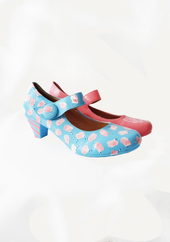 Hand Painted Cotton Candy Shoes 