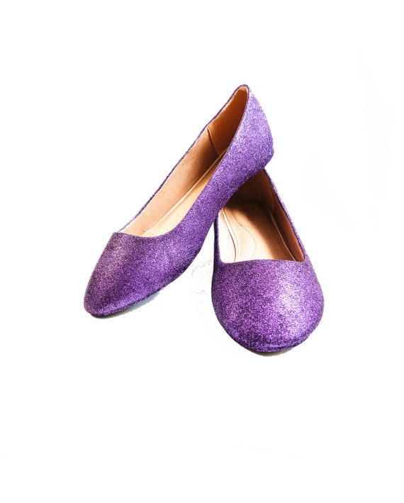 sparkly purple flats