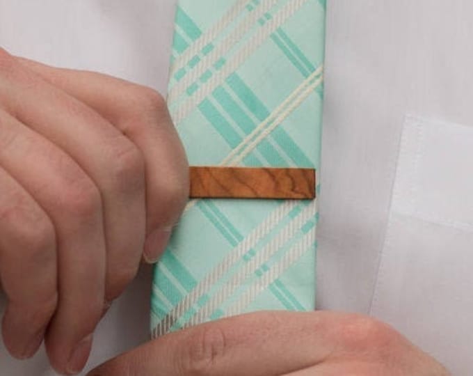 Olive Wood Tie Clip