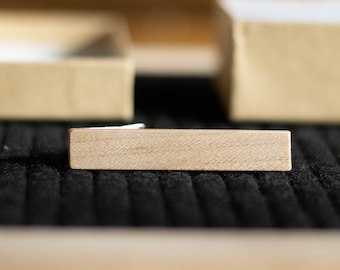 Wood Tie Clip - Maple