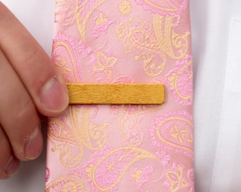 Wood Tie Clip - Yellowheart