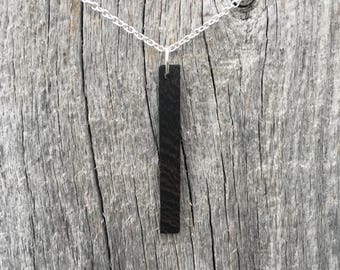 wenge wood pendant necklace