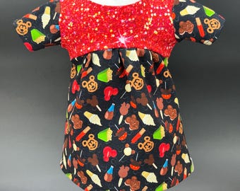18 Inch Doll Dress, Colorful Print Outfit, Velcro Closure