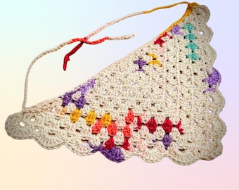 Crochet Bandana | Cottagecore hair accessories | ready to ship | hair accessories