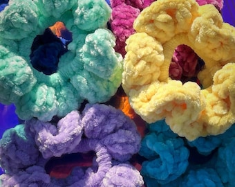 mystery crochet scrunchie | ready to ship | crochet accessories