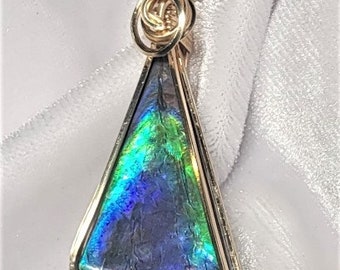 Canadian Ammolite Pendant 14K Gold Filled