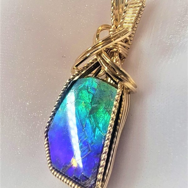 Canadian Ammolite Pendant 14K Gold Filled