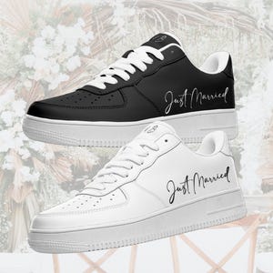 Tênis para noivo e noiva combinando Sapatos personalizados para noiva Tênis personalizados para casamento para noiva e noivo Sapatos personalizados para casamento Presentes para recém-casados