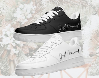 Matching Groom & Bride Sneakers Bride Custom Shoes Custom Wedding Sneakers for Bride and Groom Personalized Wedding Shoes Just Married Gifts