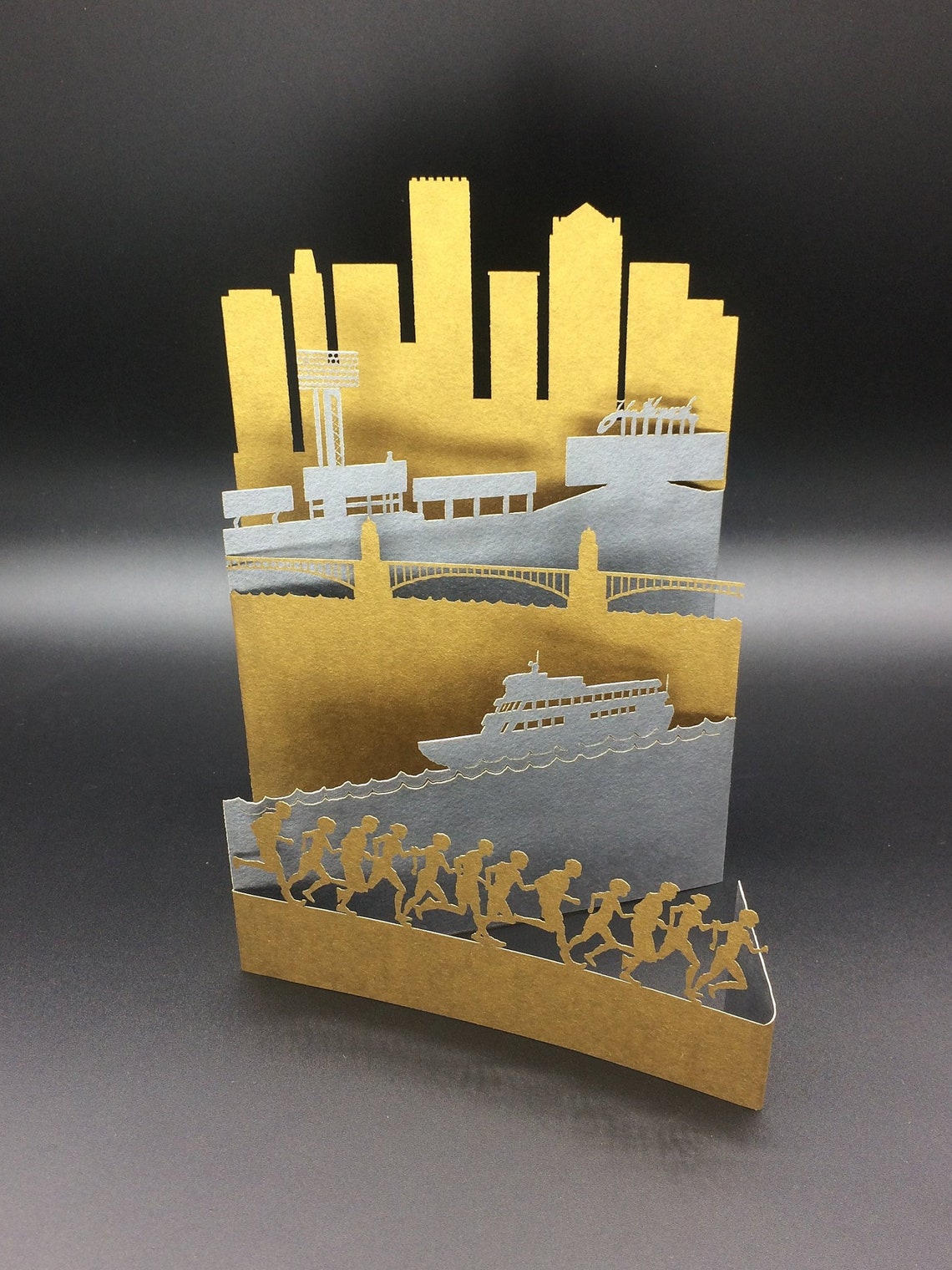 Boston Skyline Greeting Card Boston Card Boston Gifts Etsy