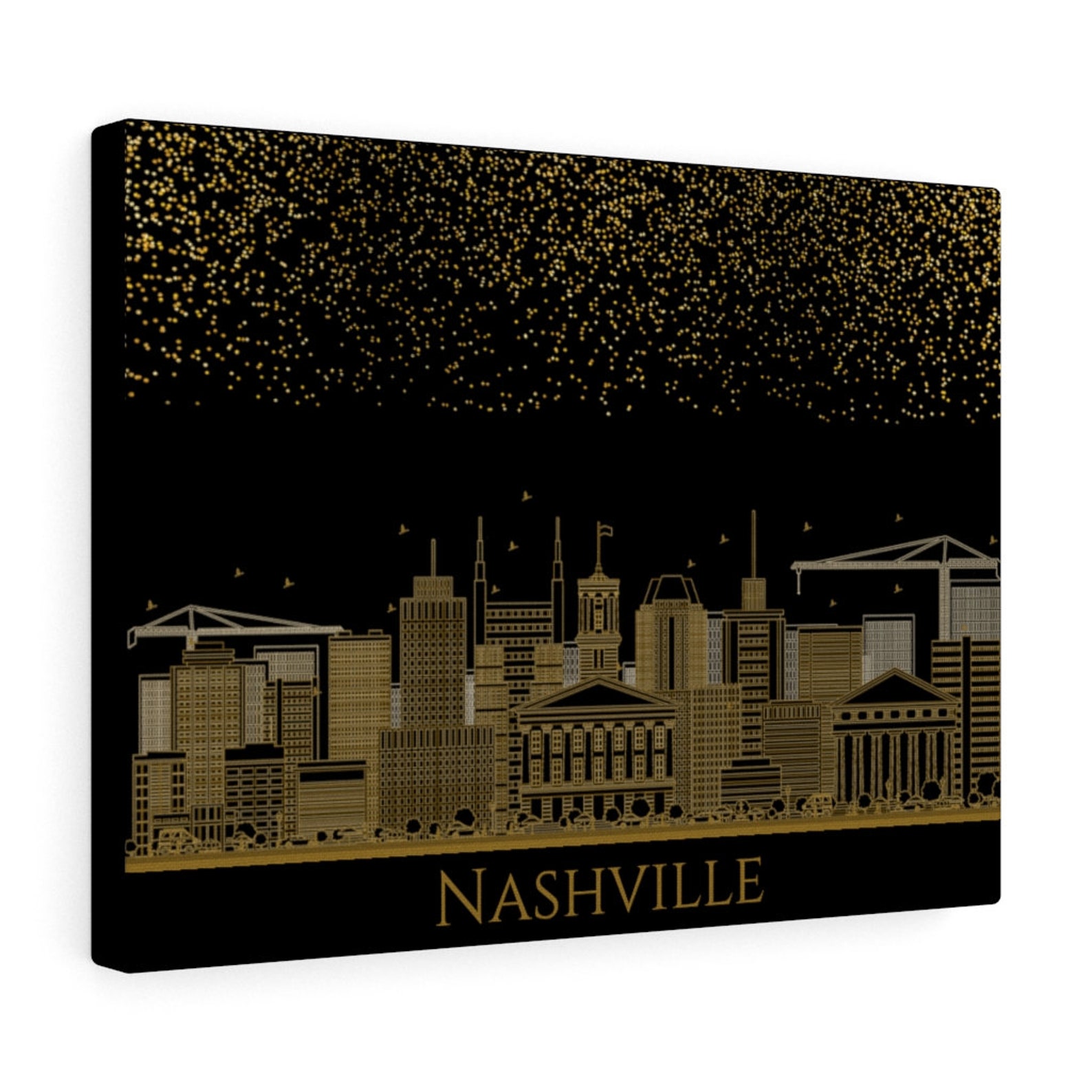 Nashville Art Nashville Wall Art on Canvas Tennessee Gifts Etsy