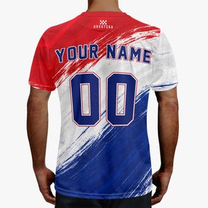Gepersonaliseerde Kroatisch voetbalshirt | Aangepast shirt met Kroatische vlag voor heren en dames afbeelding 5
