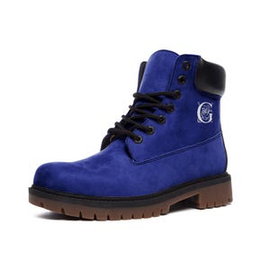 Royal Blue Monogrammed Boots Women & Men | Royal Blue Boots Monogram Gifts for Women or Men