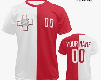 Personalized Malta Soccer Jersey: Maltese Gift